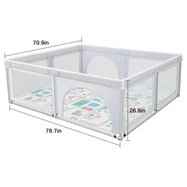 Baby playpen(Grey) - Image 2